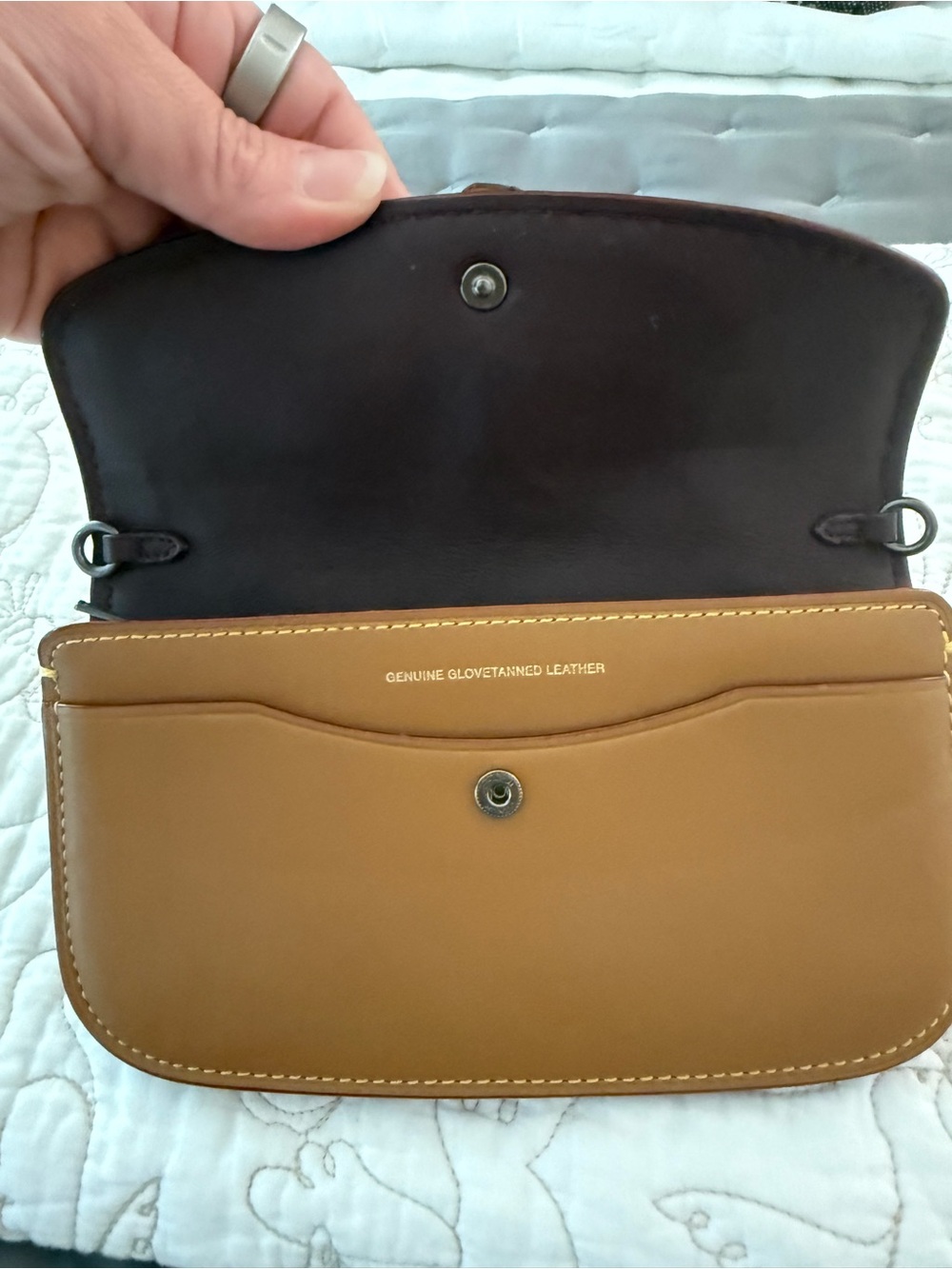 EUC Coach 1941 Wristlet Tea Rose Saddle - Picture 6 of 8